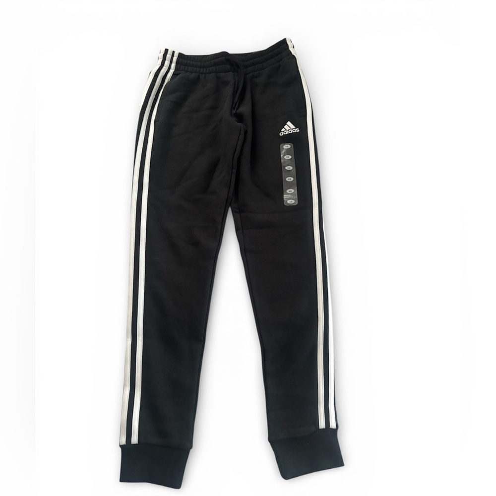 Adidas Black Joggers with White Stripes Women's